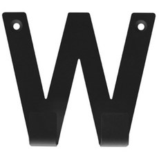 블루파온 포인트 장식 W 알파벳훅 S, 블랙, 1개