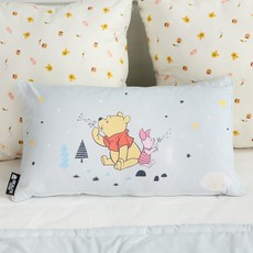 보떼하우스 유아용 디즈니 베개커버 + 마이크로 화이버 베개솜, 푸 그레이, 1개