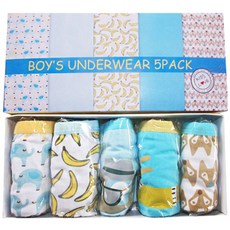 디바인터내셔널 남아용 북유럽풍 바나나 5종팬티 세트