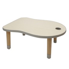 북클레벤 유아 와이드 테이블, 내츄럴 그레이