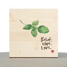 1am: 書法治愈木框架 belif 希望愛