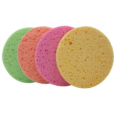 rainbow 潔面海綿, 隨機發貨, 4件