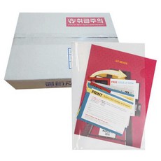 아인텍 3겹 홀더 화일, 투명, 100개입