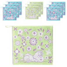 Songwol 松月 史奴比花園掛式擦手小方巾, 隨機發貨, 10片