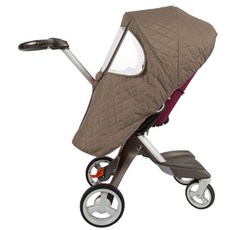 wowbaby 嬰兒推車絎縫防風罩, 棕色
