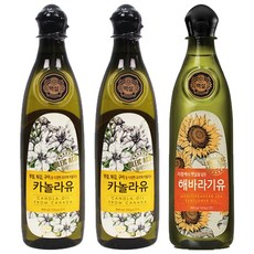 백설 카놀라유 2p + 해바라기유, 900ml, 1세트