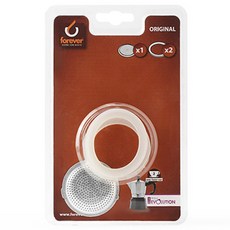 포에버 에볼루션 2컵용 모카포트 필터플레이트 + 가스켓 2p, 1세트