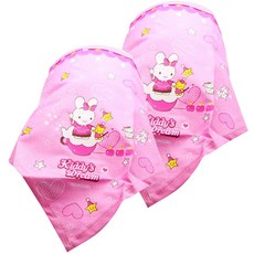 영아트 여아용 위생용 두건 2p, 핑크