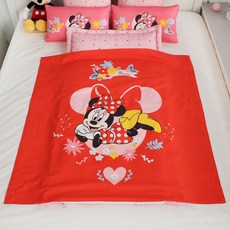 BEAUTE HOUSE 迪士尼夏季可拆式床單, 米妮款 紅色