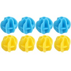 River Green彩色捲捲洗衣球 藍色 4個+黃色 4個, 1套