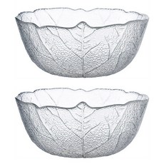 ARCOROC 法國弓箭 葉脈造型玻璃碗 12cm, 2件, 單色