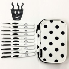 크로바 펜-E 프리미엄 코바늘 10종 컬렉션 + 뜨개반지 니팅링, 1세트