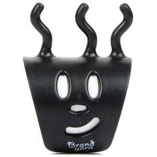 brand yarn 人臉造型編織分線指環, 黑色, 1個