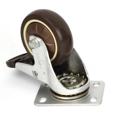 高級低噪音輪 2.5吋 刹車, 1個