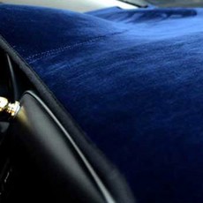 Urbain Class 絲絨防滑午夜藍系列儀表板避光墊 + 防塵袋, 現代 LF Sonata (無中置喇叭), 藍色 + 黑色