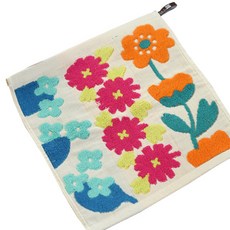 라무리즈 일러스트 엠보싱 주방타올 플라워, 아이보리, 1개