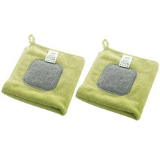 리빙팝 초강력 흡수 타올, 그린, 2개입