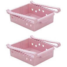아울리빙 냉장고 클립 서랍, 핑크, 2개입