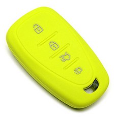 KEINZ All New Malibu 4按鈕矽膠鑰匙套, 黃綠色