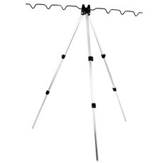 SAPA 3段式釣魚竿7格3角支架 銀色, 1個