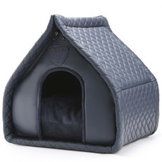 PUPPY ANGEL 奢華絎縫狗屋+墊子, 海軍