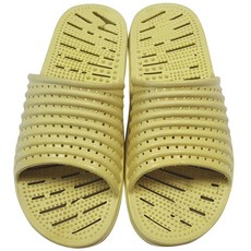 信友實業 PVC 草坪指壓浴室拖鞋, 黃色, 1個