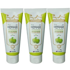 한일제약 자일로스 저불소 어린이치약 사과향, 80g, 3개