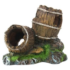 Five Ocean 葡萄酒桶 D 水族箱裝飾, 1個