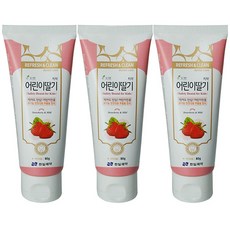 한일제약 자일로스 저불소 어린이치약 딸기향, 80g, 3개