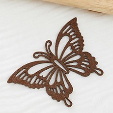 그녀가꿈꾸는창 팔랑팔랑 컵받침, 브라운, 1개