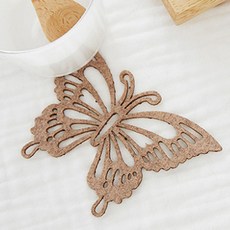 그녀가꿈꾸는창 팔랑팔랑 컵받침, 베이지, 1개