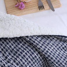 CASA VERDE 千鳥格刷毛毯子