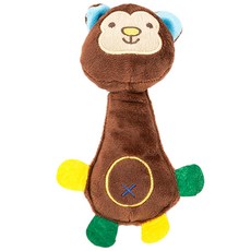 딩동펫 원숭이 인형 애견용 장난감, 혼합색상, 1개