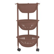 Bonohaus Cozy Basket Tower 3 層籃子, 棕色, 1個