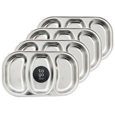 파울러스 투고 스텐 3칸 접시, 4개입