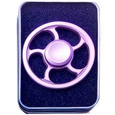 金屬圓形指尖陀螺+盒子, 粉色的