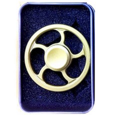 金屬圓形指尖陀螺+盒子, 金子