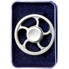 金屬圓形指尖陀螺+盒子, 銀