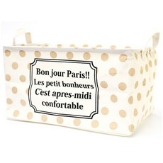 THE ZAKKA 方形圓點布藝收納籃, Q301ZHSB167, 1個