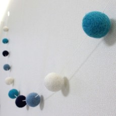 피어라 양모볼 가랜드 DIY 세트, 블루