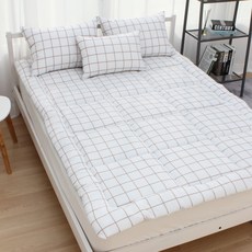 CHOUETTROOM 格紋印花床墊, 檢查摩卡咖啡