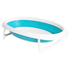 분 네이키드 접이식 아기욕조, 파란 + 하얀색