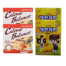 해태제과 칼로리바란스 과일 76g x 2p + 계란과자 70g x 2p, 1세트