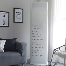 SHEZ HOME 字母印花立式冷氣防塵罩, 白色的