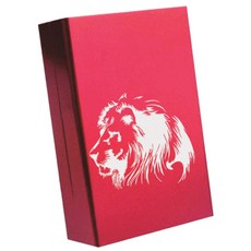 더자카 개성 메탈 슬라이드 담배케이스, 레드, 1개