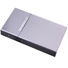 더자카 슬림 메탈 담배케이스 Y217LHLL113, 실버, 1개