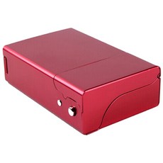 더자카 원터치 메탈 담배케이스, 레드, 1개