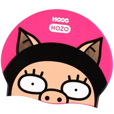 HOOG 矽膠泳帽 SC195, 粉色的
