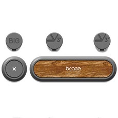 삼에스 BCASE 케이블 홀더 나무무늬 다크, 1개