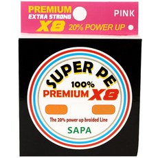 SAPA Super PE Premium X8 股編織線 粉紅色 4號, 150m, 1個